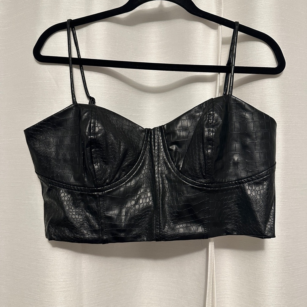 Express Croc Leather Bandeau